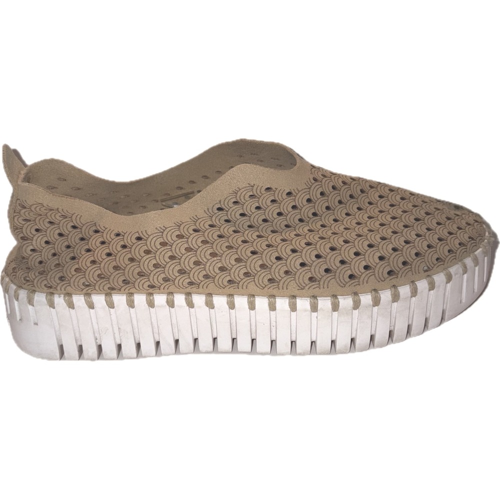 Ilse Jacobsen Tulip 139 Perforated Slip On Sneaker Tan Taupe EU 38 US 7.5-8